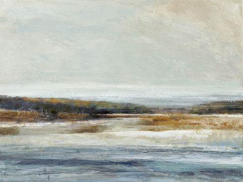 Waters Edge I Black Ornate Wood Framed Art Print with Double Matting by Messina, Jake