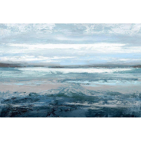 Aqua In Motion Black Modern Wood Framed Art Print with Double Matting by Messina, Jake