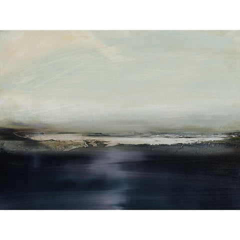 Land and Sky I White Modern Wood Framed Art Print by Messina, Jake