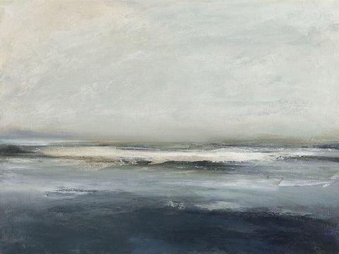 Land and Sky IV White Modern Wood Framed Art Print with Double Matting by Messina, Jake