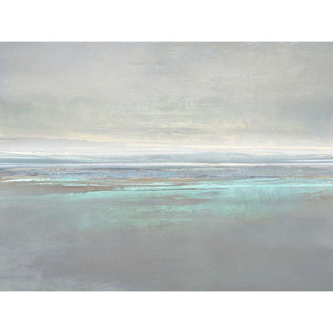 Aqua Reflection White Modern Wood Framed Art Print by Messina, Jake