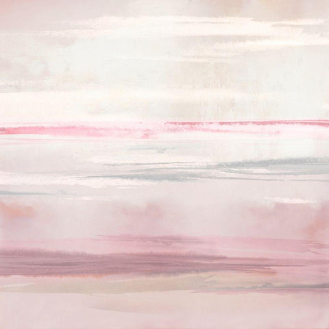 Blush Perspective I Black Modern Wood Framed Art Print with Double Matting by Messina, Jake