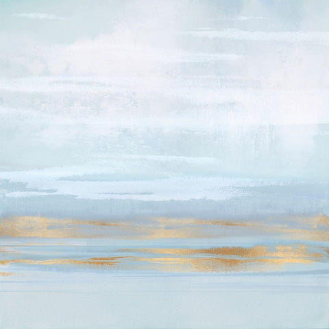 Sky Blue Reflection II Black Modern Wood Framed Art Print by Messina, Jake