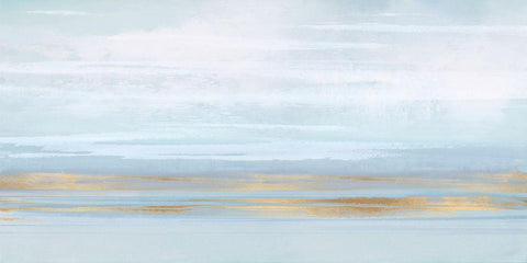 Sky Blue Perspective White Modern Wood Framed Art Print with Double Matting by Messina, Jake