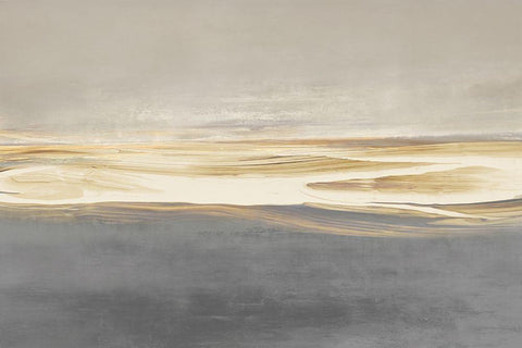 Glow on the Horizon White Modern Wood Framed Art Print with Double Matting by Messina, Jake