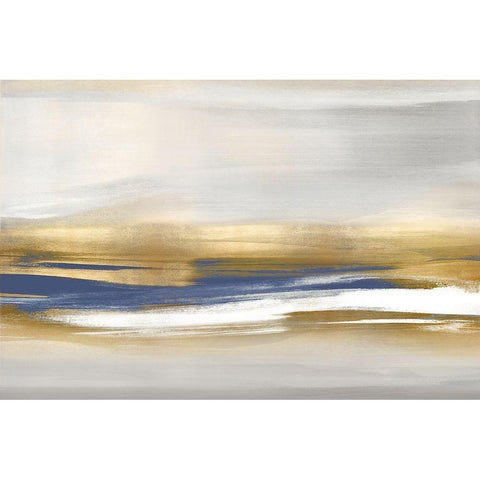 Gold Rush Blue I White Modern Wood Framed Art Print by Messina, Jake