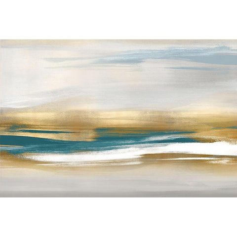 Gold Rush Teal I White Modern Wood Framed Art Print by Messina, Jake