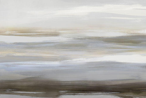 Neutral Strokes I White Modern Wood Framed Art Print with Double Matting by Messina, Jake