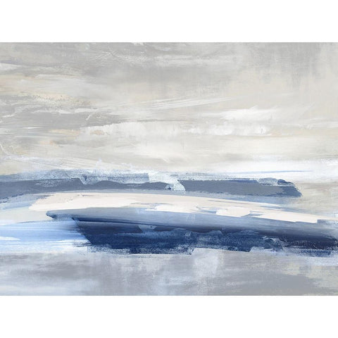 Unify Blue I White Modern Wood Framed Art Print by Messina, Jake