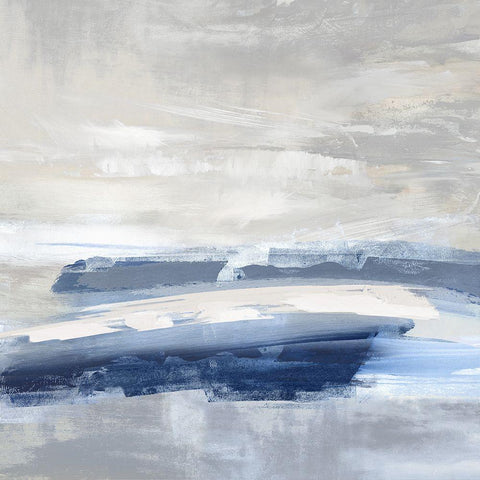 Unify Blue II Black Modern Wood Framed Art Print by Messina, Jake