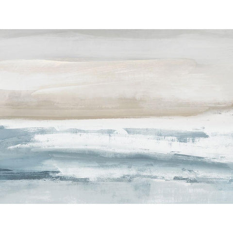 Vista Aqua Black Modern Wood Framed Art Print with Double Matting by Messina, Jake