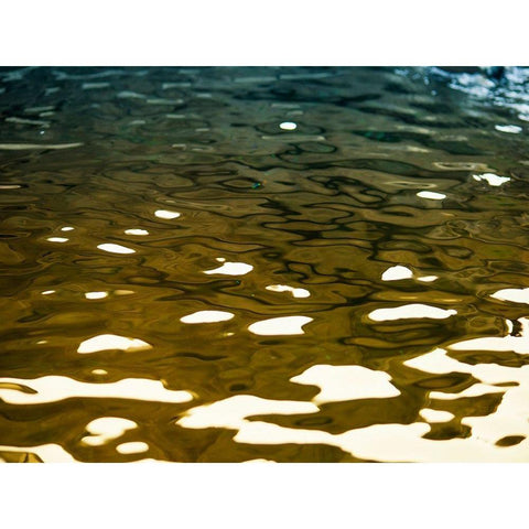 Water Reflections White Modern Wood Framed Art Print by Plank, Savanah