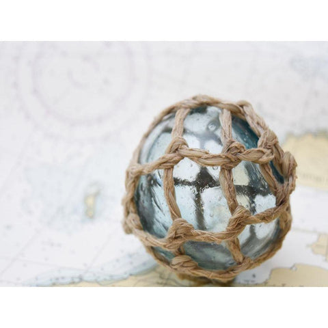 Fishing float on chart Gold Ornate Wood Framed Art Print with Double Matting by Plank, Savanah