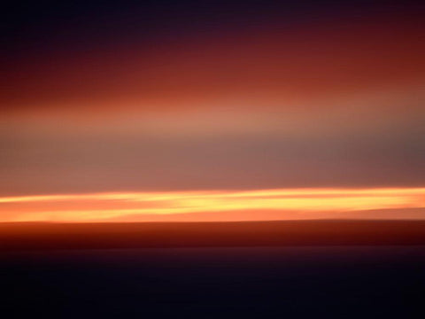 Abstract Sunset White Modern Wood Framed Art Print with Double Matting by Plank, Savanah