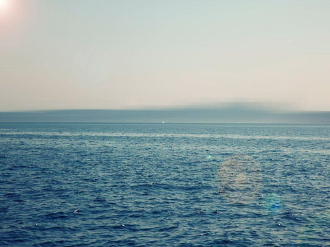 Ocean abstract Black Ornate Wood Framed Art Print with Double Matting by Plank, Savanah