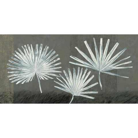 Three Palmettos White Modern Wood Framed Art Print by Peterson, Steve