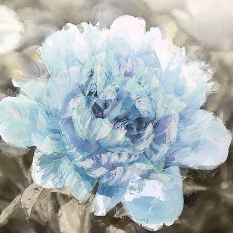 Solo Blue I White Modern Wood Framed Art Print with Double Matting by Sullivan, Shawna