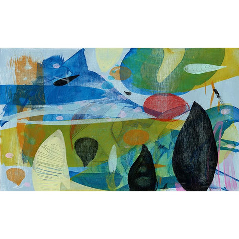 Under the Red Sun Black Modern Wood Framed Art Print with Double Matting by Stevenett, Diane