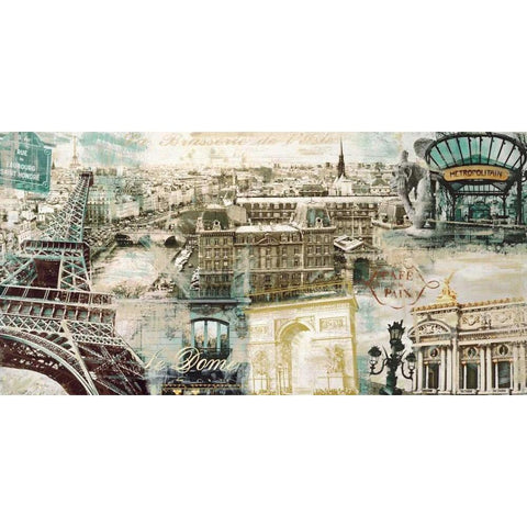 Paris White Modern Wood Framed Art Print by Burke, Tyler