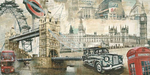 London White Modern Wood Framed Art Print with Double Matting by Burke, Tyler