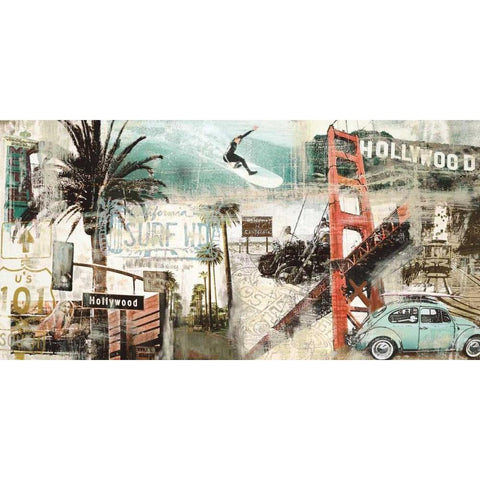 California Black Modern Wood Framed Art Print with Double Matting by Burke, Tyler