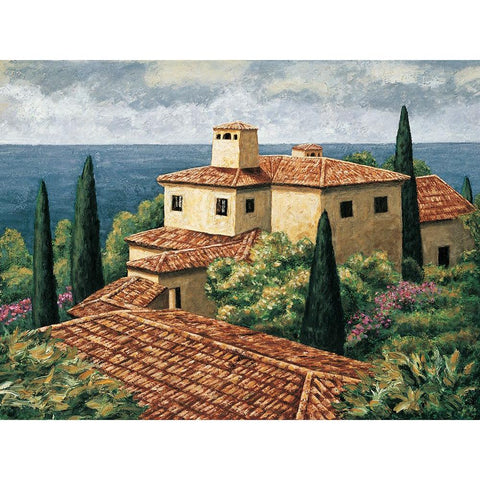 Del Mar Villa Black Modern Wood Framed Art Print by Young, Thomas