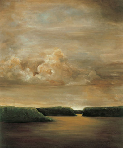 Light and Shadows I Black Ornate Wood Framed Art Print with Double Matting by Mitchell, Todd