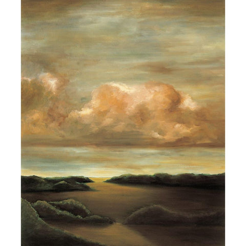 Light and Shadows II Black Modern Wood Framed Art Print with Double Matting by Mitchell, Todd