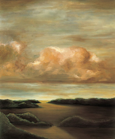 Light and Shadows II White Modern Wood Framed Art Print with Double Matting by Mitchell, Todd