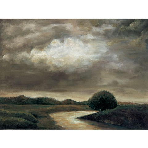 Light on the Water II White Modern Wood Framed Art Print by Mitchell, Todd