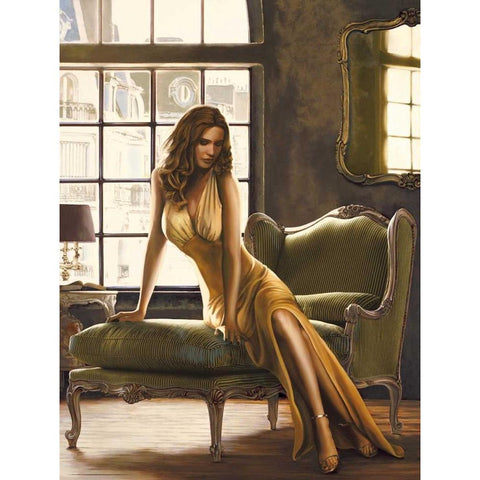 The Pose White Modern Wood Framed Art Print by Page, Thomas