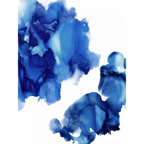 Elevate in Indigo  Black Modern Wood Framed Art Print with Double Matting by Mitchell, Lauren