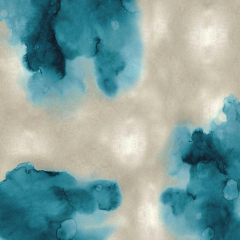 Entice in Aqua II Gold Ornate Wood Framed Art Print with Double Matting by Mitchell, Lauren