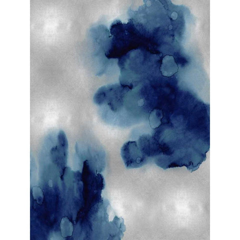 Entice in Indigo I Black Modern Wood Framed Art Print with Double Matting by Mitchell, Lauren