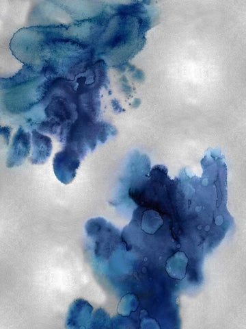 Entice in Indigo II Black Ornate Wood Framed Art Print with Double Matting by Mitchell, Lauren