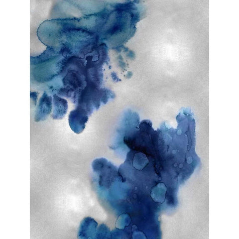 Entice in Indigo II White Modern Wood Framed Art Print by Mitchell, Lauren