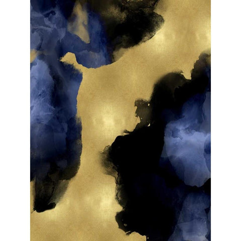 Midnight Gold I White Modern Wood Framed Art Print by Mitchell, Lauren