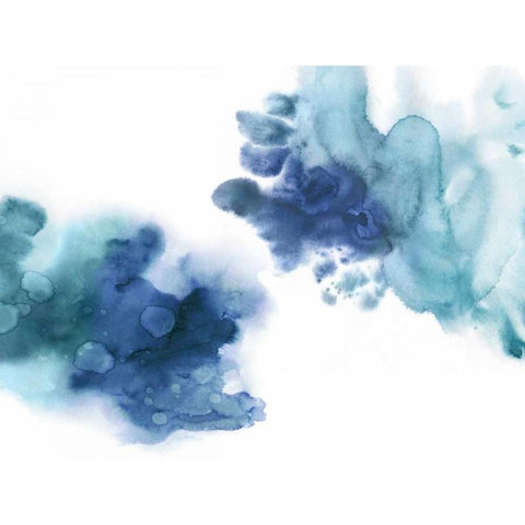 Tempting in Blue Black Modern Wood Framed Art Print with Double Matting by Mitchell, Lauren