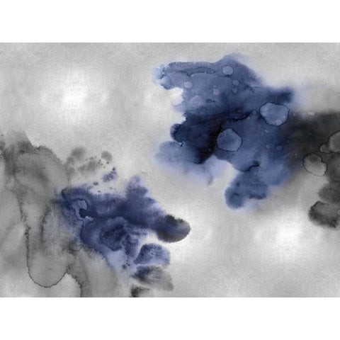 Tempting in Indigo Black Modern Wood Framed Art Print by Mitchell, Lauren