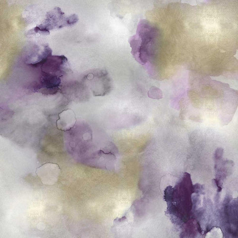 Whisper in Amethyst I Black Ornate Wood Framed Art Print with Double Matting by Mitchell, Lauren