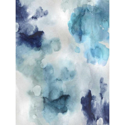 Whisper in Blue White Modern Wood Framed Art Print by Mitchell, Lauren