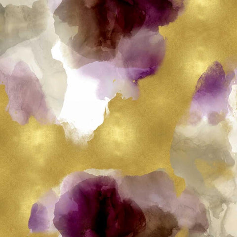 Whisper in Plum White Modern Wood Framed Art Print with Double Matting by Mitchell, Lauren