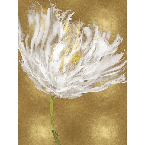 Tulips on Gold I Black Modern Wood Framed Art Print with Double Matting by Austin, Vanessa