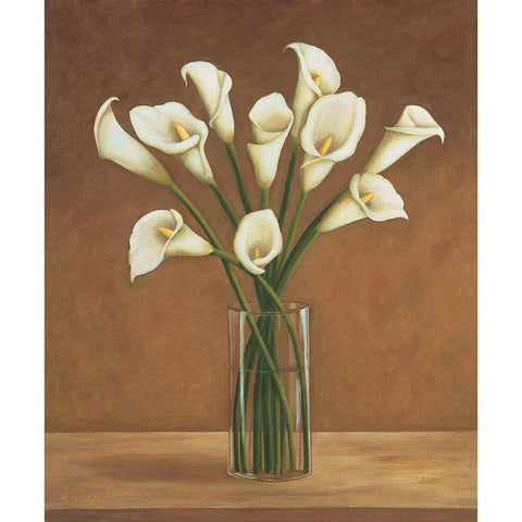 Callas dans un vase Gold Ornate Wood Framed Art Print with Double Matting by Huntington, Virginia