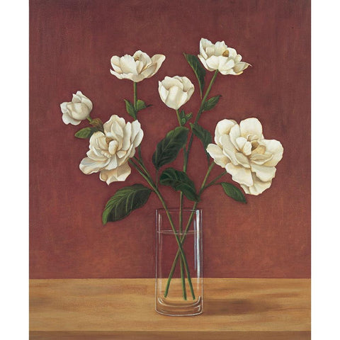 Fleurs de Magnolia Black Modern Wood Framed Art Print with Double Matting by Huntington, Virginia