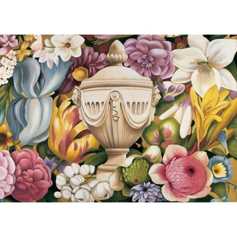 Floral Festa I White Modern Wood Framed Art Print by Huntington, Virginia