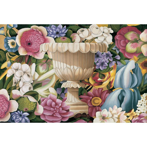 Floral Festa II Gold Ornate Wood Framed Art Print with Double Matting by Huntington, Virginia