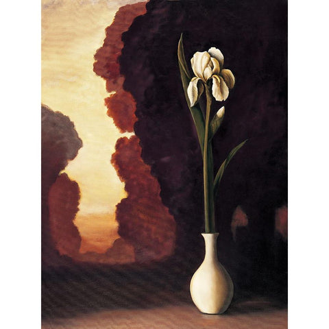 Floral Sunrise II White Modern Wood Framed Art Print by Huntington, Virginia