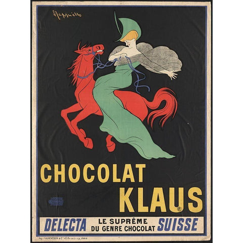 Chocolate Klaus Gold Ornate Wood Framed Art Print with Double Matting by Anonymous