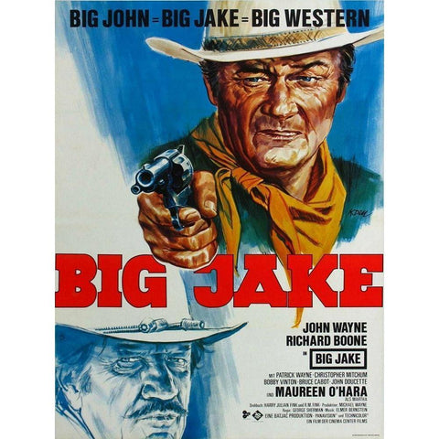 Big Jake White Modern Wood Framed Art Print by Anonymous